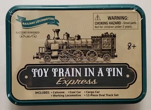 Spielzeugeisenbahn im Blech Express funktioniert batteriebetrieben 12 Stück Gleis Lok Neu! - Bild 1 von 2