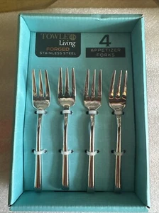 TOWLE LIVING 4-TEILIGE VORSPEISENGABELN GESCHMIEDETER EDELSTAHL NEU - Bild 1 von 3