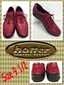 Hotter Comfort Concept Size 9.5 WIDE Lace Up BURGUNDY RED LEATHER 680098 - Picture 1 of 9