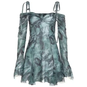 Sexy Backless Dress with Shoulder Baring Fashionable Women Off Shoulder - Picture 1 of 12