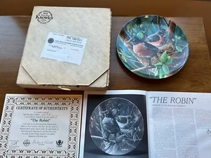 THE ROBIN Knowles Sammlerplatte Box COA China GARTENVÖGEL SAMMLUNG 1986 - Bild 1 von 4
