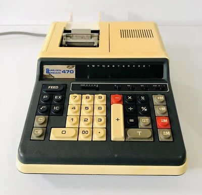 Sumlock Bondain 470, Vintage 12 Digit Display Desktop Printer Calculator - Image 1 of 4
