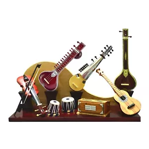 Team Prunkstücke Holz Deko Musikinstrument kleines Set Designer Veena - Bild 1 von 6