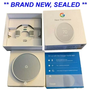 Google Nest Smart Programmable Wi-Fi Thermostat, Snow (G4CVZ) **NEW, SEALED** - Picture 1 of 16