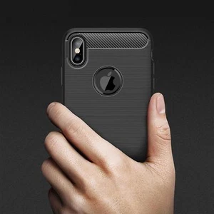 Funda protectora híbrida de fibra de carbono resistente a prueba de golpes para Apple iPhone XS Max - Imagen 1 de 9