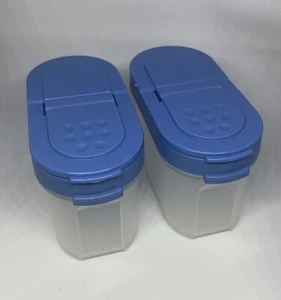 Tupperware Modular Mates Small Spice Containers 1843 with Blue Lids 1845 Vintage - Picture 1 of 6