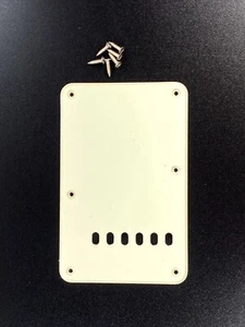 Cubierta de trémolo Fender Squier Strat PLACA POSTERIOR de pergamino con TORNILLOS placa trasera - Imagen 1 de 4