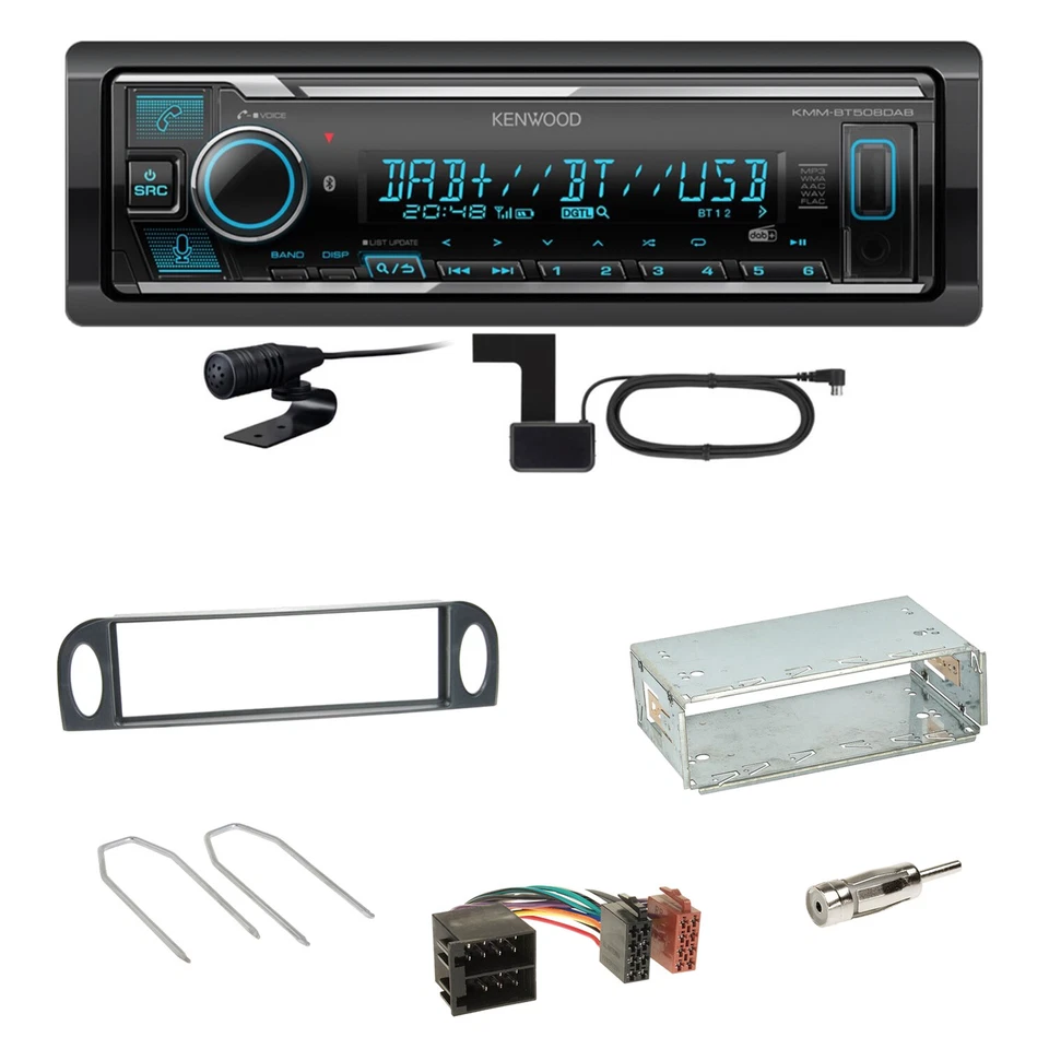 Kenwood KMM-BT508DAB Bluetooth Digitalradio Einbauset für Citroen C5 bis 07/2004 - Bild 1 von 1