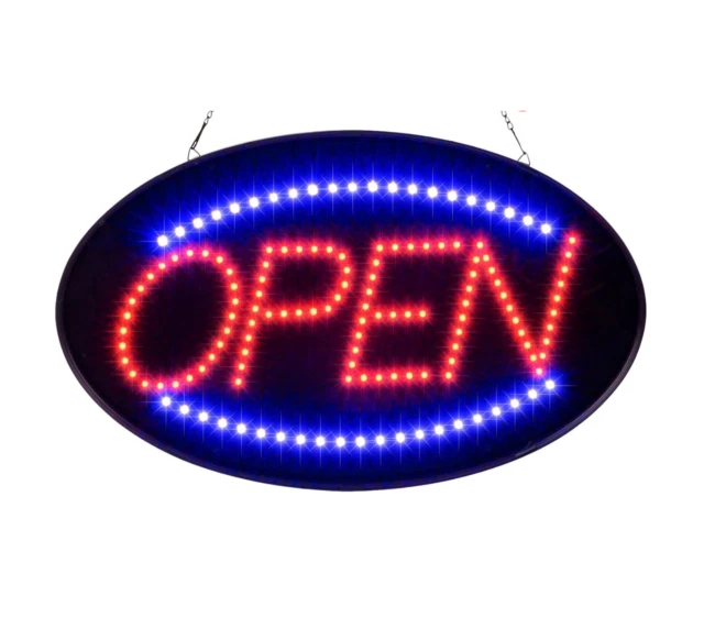 Ultra Bright LED Neon Open Sign for Business Animated Motion Light 2 Modes