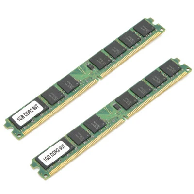 2PCS 1G DDR2 PC2-5300 667MHz 240PIN Memory Module For  Desktop Memory RAM BST - Image 1 of 4
