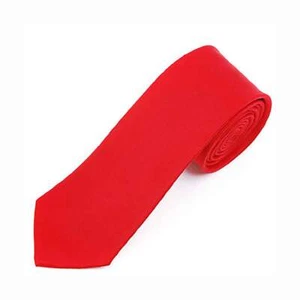 Mens Neck Tie 2 1/2" Wide - Red - Picture 1 of 1