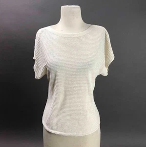 Ines De La Fressange Uniqlo White Dolman Sleeve Lightweight Knit Pullover Sz M? - Bild 1 von 6