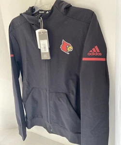 Adidas Louisville Cardinals Full-Zip Jacket Squad WVN F/Z Womens Small NWT 802FW - Picture 1 of 12