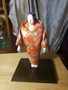 JAPANESE SHOWA HAKATA NINGYO DOLL NOH CHARACTER Kumano 9“ Tall - Picture 1 of 9