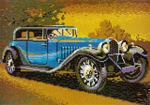Mini Stecksystem Horch blau ca. 7.600 Teile mit XXL-Steckvorlage Nr. 42150 - Bild 1 von 5