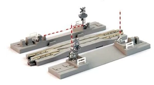 Kato N Crossing Gate and Rerailing Track Unitrack 4-7/8in 124mm Track S 20-027-1 - Picture 1 of 1