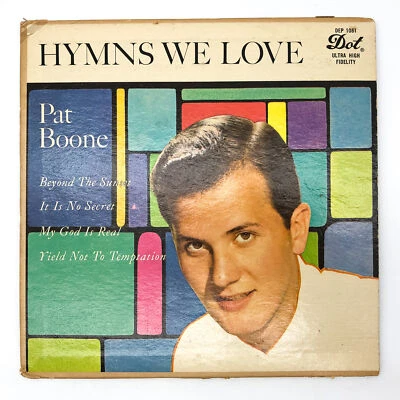 Pat Boone Hymns We Love Record 45 RPM 7" EP DEP 1081 Dot Records Picture Sleeve Foto 1 de 4