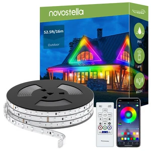 Novostella 16m LED Stripe RGB IC LED Streifen IP65 RC App-Steuerung Music Sync - Bild 1 von 8