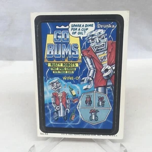 TOPPS WACKY PACKAGES GO BUMS Robots Puzzle Back 1985 Series Card #43 - Picture 1 of 6