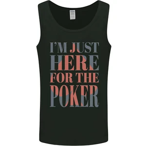 I'm Just Here For the Poker Mens Vest Tank Top - Picture 1 of 13