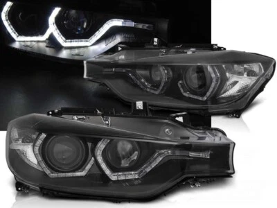 Scheinwerfer DRL TFL Tagfahrlicht für BMW F30 F31 Bj. 2011-2015 Schwarz - Bild 1 von 4