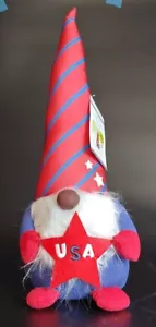 USA July 4th Summer Gnome Weighted Plush, 20 Inches Tall, Huntington Home Aldi - Picture 1 of 6