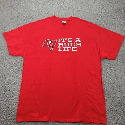 Tampa Bay Buccaneers  Shirt Mens XL Red Gildan Its A Bucs Life Graphic Tee USA - Image 1 of 4