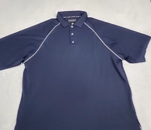 FootJoy Polo Shirt Mens Large Navy Blue Men Short Sleeve Prodry Pique Golf Logo - Picture 1 of 11