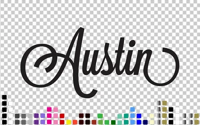 Custom Name Wall Door Sticker Personalized Matt Removable Gloss Permanent Decal - image 1 of 4