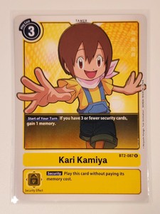 Kari Kamiya ⭐️BT2-087 R DIGIMON V1.0 ENGLISH NM PACK FRESH 🌟