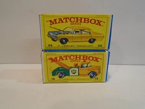 Matchbox 13 Dodge Wreck Truck - 36 Opel Diplomat - Repro Boxes - Picture 1 of 6