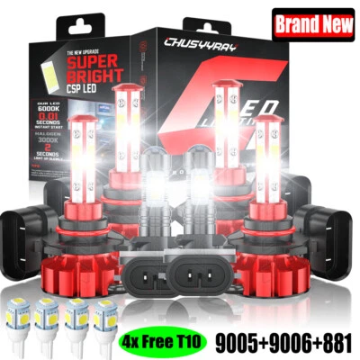 Para Para Chevrolet S10 2000 2001-2003 2004 Faros LED + Kit Luces Antiniebla 6 piezas Foto 1 de 4