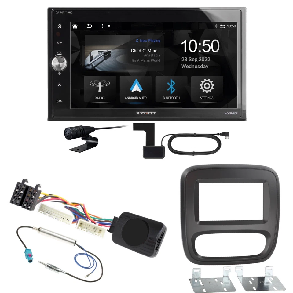 Xzent X-527 Android Auto CarPlay DAB Einbauset für Renault Trafic 3 - Bild 1 von 1