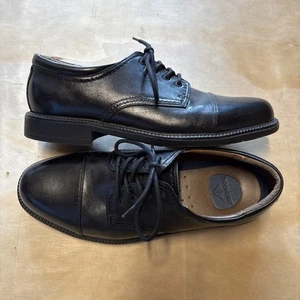 Zapatos de vestir Dockers con cordones para hombre talla 11 cuero negro nuevos - Imagen 1 de 13