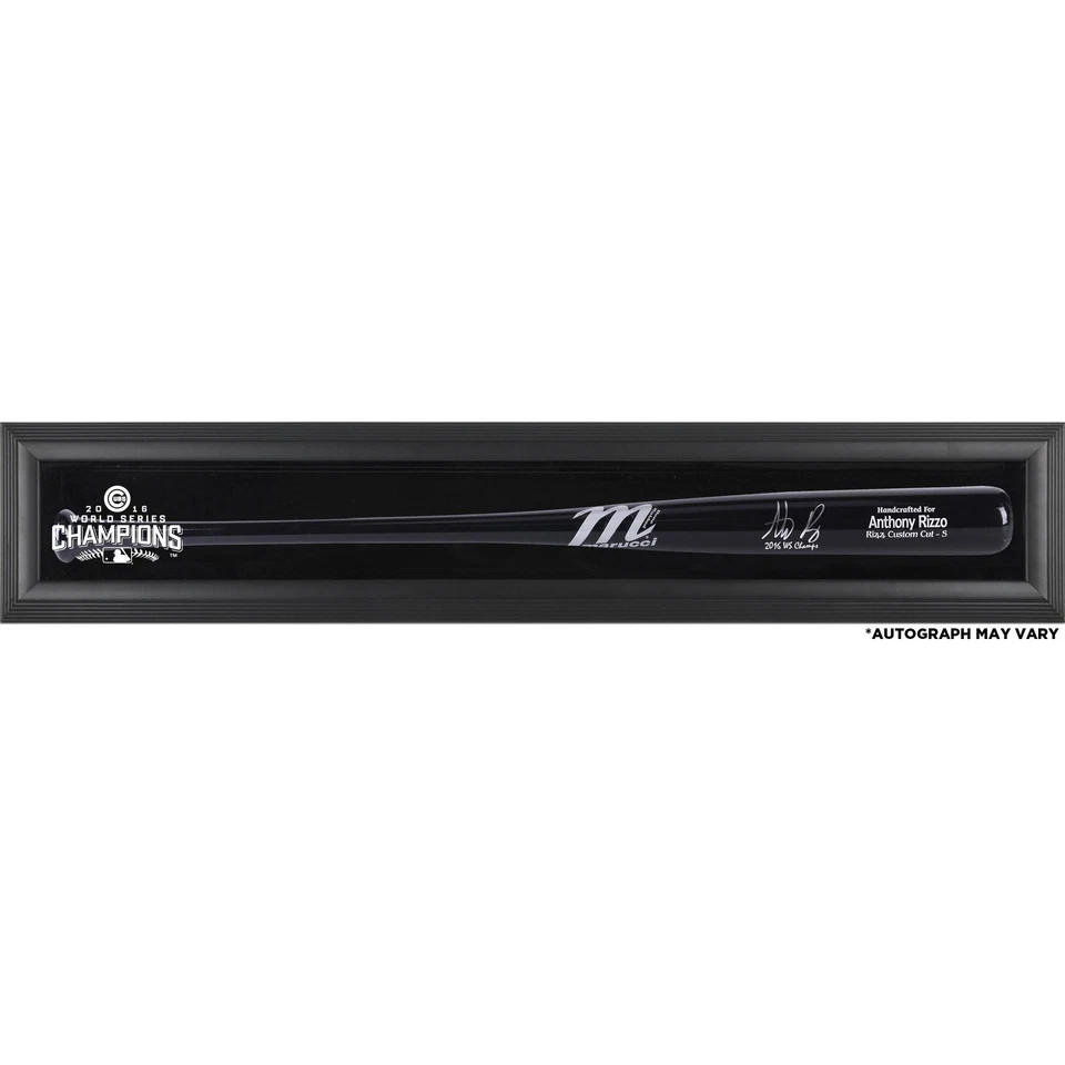 Anthony Rizzo Cubs 2016 WS Champs Firmado Marucci Bat & Champs Insc y Estuche Foto 1 de 1
