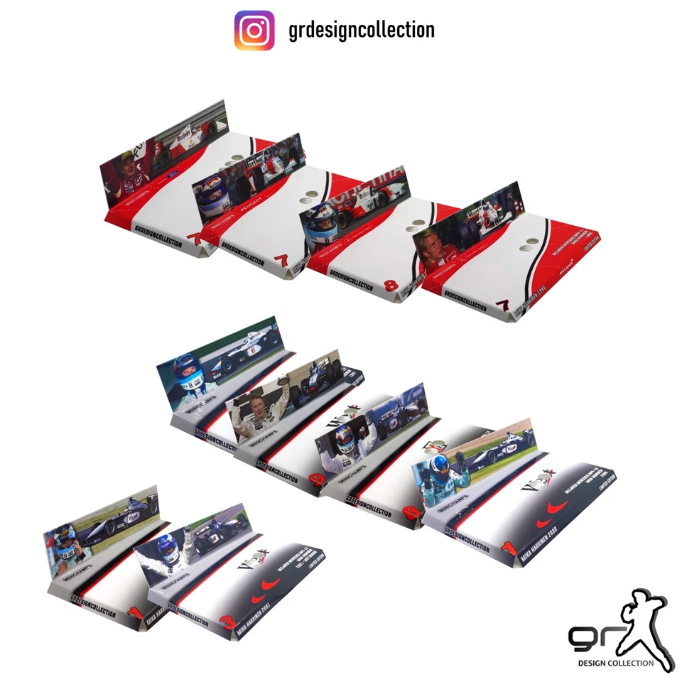 [F1 Minichamps] MIKA HAKKINEN COLLECTION Pack CUSTOM INLAY / 1:43 - Immagine 1 di 1