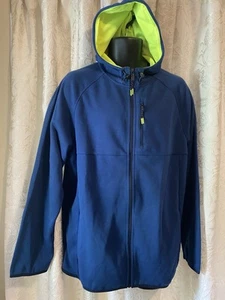 Russell Athletic Men’s Navy Full Zip Jacket w/Hood , 3 pockets, Size L, NWOT - Picture 1 of 18