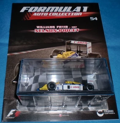 Williams FW11B F1 1987 #6 Nelson Piquet - Formula 1 Auto Collection N 54 (1:43) - Immagine 1 di 4