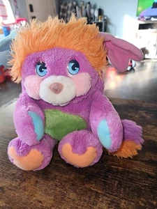 Pancake Popples Plush Purple Magenta Orange Green 15" Vintage 1980s - Picture 1 of 7