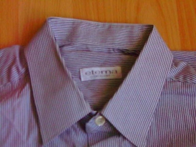 ETERNA ECCELLENTE GRIGIO Bianco STRISCE MANICA LUNGA Taglia 41 #4053 - Immagine 1 di 1