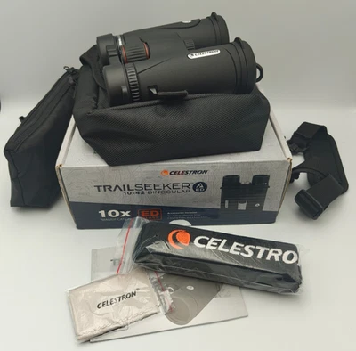 Celestron TrailSeeker 10x42mm Prism Binoculars - Black - Boxed - FREEPOST - Image 1 of 4
