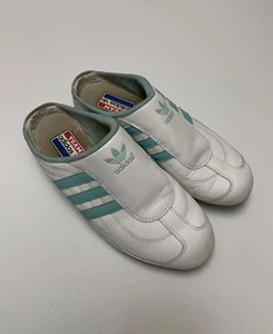 Rare Adidas Goodyear Women’s Mules White Teal Size US 7,5 - Picture 1 of 20