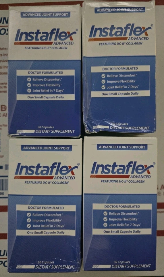 Instaflex Advanced Joint Support Supplement 4 упаковки 30 капсул срок годности 12/25 - Изображение 1 из 1