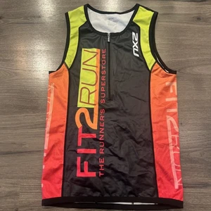 Camiseta sin mangas ASICS Fit 2 Run para hombre mediana M gráfica cremallera - Imagen 1 de 3
