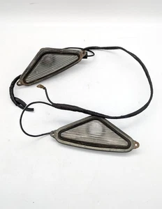 1953-1955 Corvette Used Original Rear License Lights with Original Wiring - Picture 1 of 5