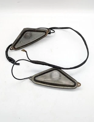 1953-1955 Corvette Used Original Rear License Lights with Original Wiring - Bild 1 von 4