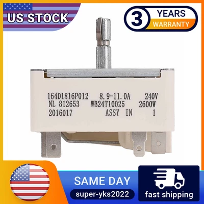 Unit Infinite 表面开关 WB24T10025 PS236750 适用于通用电气燃烧器 — 第 1/4 张图片