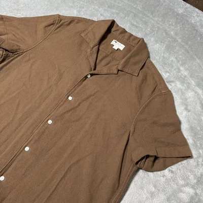 J.Crew Original Sportswear Brown Woven Shirt Size S Beach Cabana Retro Pool - Image 1 of 4