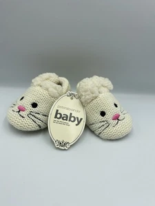 Peter Alexander Baby - White Bunny Slippers. Size Baby 2 -new With Tags - Picture 1 of 5