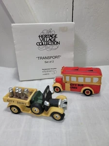 Heritage Village Transport Set - City Bus & Dairy Truck - 1988 mit Box - - Bild 1 von 16